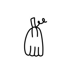 hand drawn pumpkin line icon