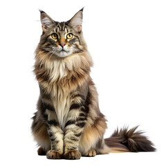 Maine Coon Full Body Shot Isolated On Transparent PNG free Download