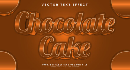 Chocolate Cake editable text effect Template suitable for sweet food menu