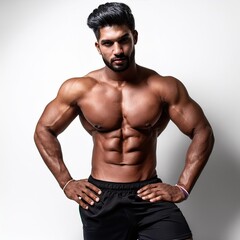 Fototapeta premium A handsome young Indian muscular men