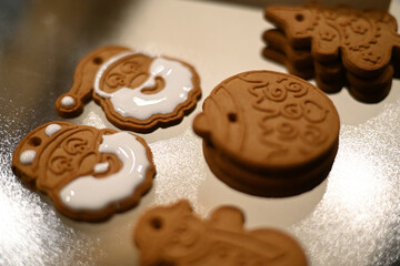 the process of making New Year's Eve ginger cookies