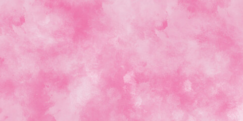abstraet Cloudy and light Pink grunge watercolor texture background with white clouds, Pink paper texture background with white clouds, Abstract pale pink sponge grunge clouds background for design.	
