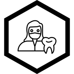 Female Dentist Icon Design