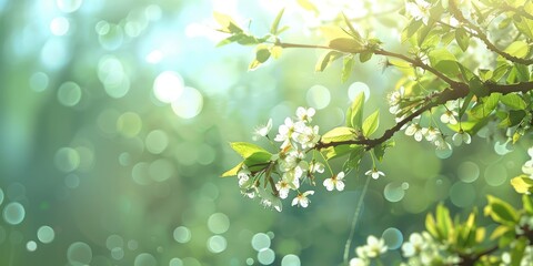 Obraz premium Delicate spring background. Ai generation.