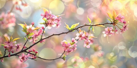 Obraz premium Delicate spring background. Ai generation.