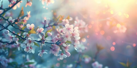 Fototapeta premium Delicate spring background. Ai generation.