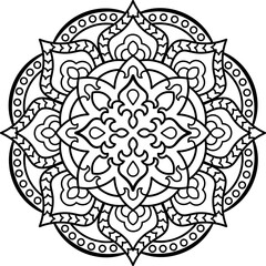 Mandala. Ethnic round ornament.Coloring page. Vector illustration.