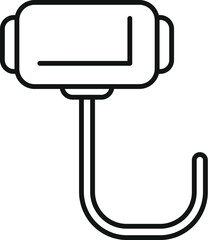 Electronic scale for measuring the weight of products hanging on a hook