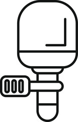 Electronic water heater allowing to control water temperature with digital buttons