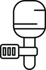 Simple line icon of a water pump, essential device for maintaining water pressure in various applications