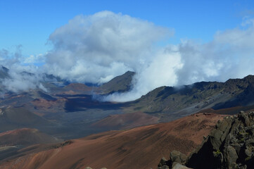 Haleakalā Caldera with Clouds - Majestic Views