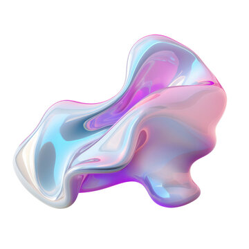 recommend clip art: colorful holographic abstract shape element cut out transparent background