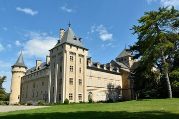 Fototapeta premium L’abbaye de Loc-Dieu vue depuis le parc