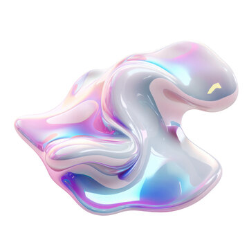 recommend clip art: colorful holographic abstract shape element cut out transparent background