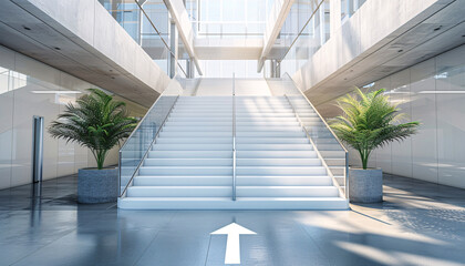 Obraz premium Achieving Goals Progress in a Modern Office Environment goal setting and achievement