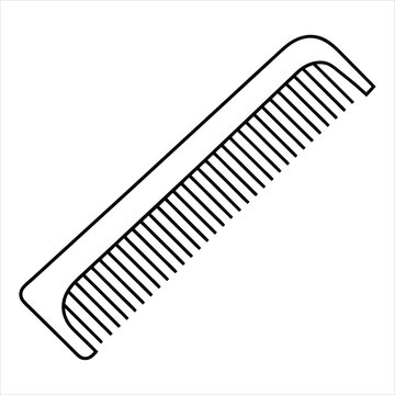 recommend clip art: Comb line art vector