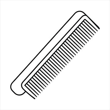 recommend clip art: Comb line art vector