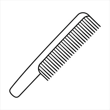 recommend clip art: Comb line art vector