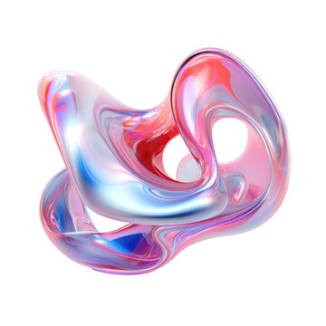 recommend clip art: colorful holographic abstract shape element cut out transparent background