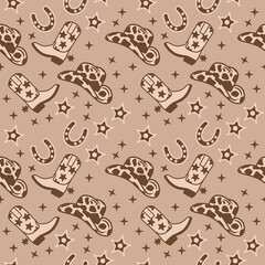 Cowgirl, Rodeo Seamless Repeat Pattern 