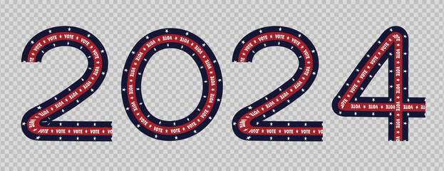 Template of bright text number 