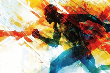 Abstract Running Man