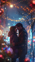 Obraz premium realistic high-resolution photo of Couple, with detailed background