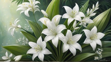 Obraz premium bouquet of lilies