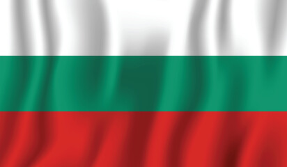 Realistic Bulgaria flag perfect color, scale, and proportion. 