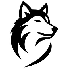 Wolf e-sports logo silhouette