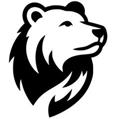 Silhouette of bear head symbol