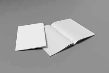 Blank brochure a4 white mockup
