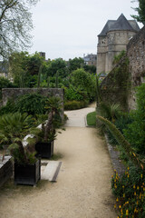 view of botanical park in Quimper in France