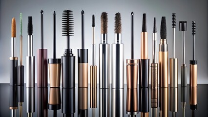 Obraz premium A Row of Eyelash Enhancing Cosmetics