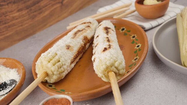 Mexican elotes, patriotic festivities in mexico