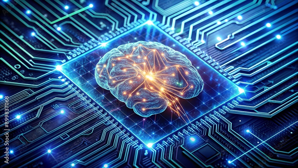 Poster neural circuit and electronic cyber brain in quantum computing system - ai technology, biotechnology
