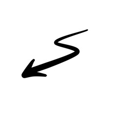 Hand drawn vector arrows doodle on white background. design element vector illustration