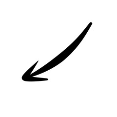 Hand drawn vector arrows doodle on white background. design element vector illustration