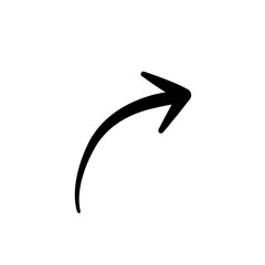 Hand drawn vector arrows doodle on white background. design element vector illustration