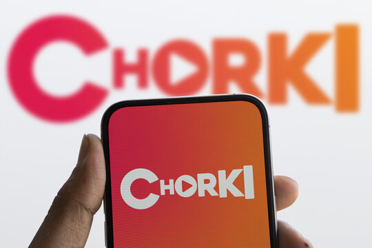Dhaka, Baangladesh- 27 July 2024: Chorki logo is displayed on smartphone. Chorki is a Bangladeshi streaming service offering original content.