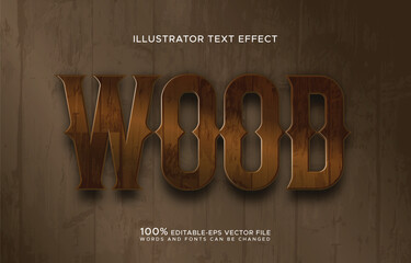 wood text effect