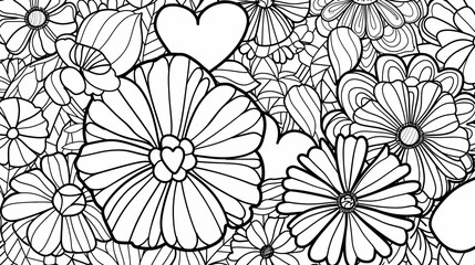 Adult colouring book page