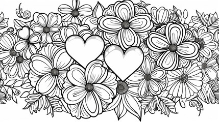 Fototapeta premium Adult colouring book page