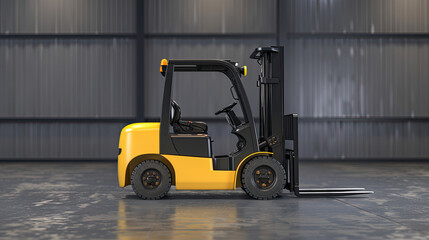 Forklift truck in warehouse efficient and organized setting industrial and logistical environment heavy lifting equipment busy and active scene essential for warehouse operations