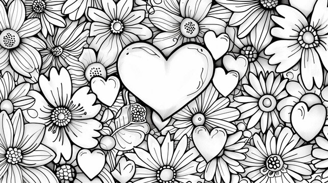 Adult colouring book page