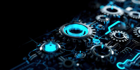 Obraz premium Cogwheel on abstract background