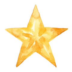 Obraz premium watercolor star illustration on transparent background