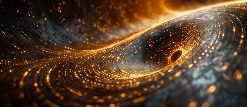 Abstract data streams transformed into intricate patterns of encrypted symbols, Technology background, Big data concept, Binary computer code.