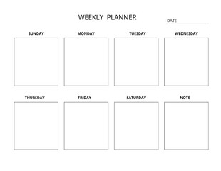 Weekly Planner Monday, Sunday Start Printable to planning design easy to use