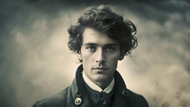 Portrait of an elegant guy in a coat, Portraits of the early 20th century